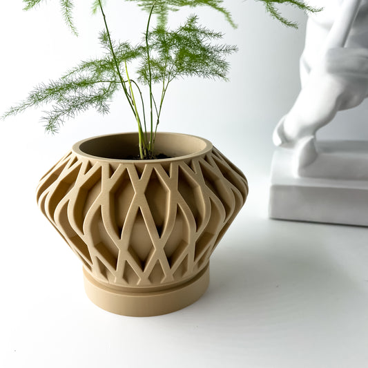 The Suvan Interior Planter Pot with Drainage Tray