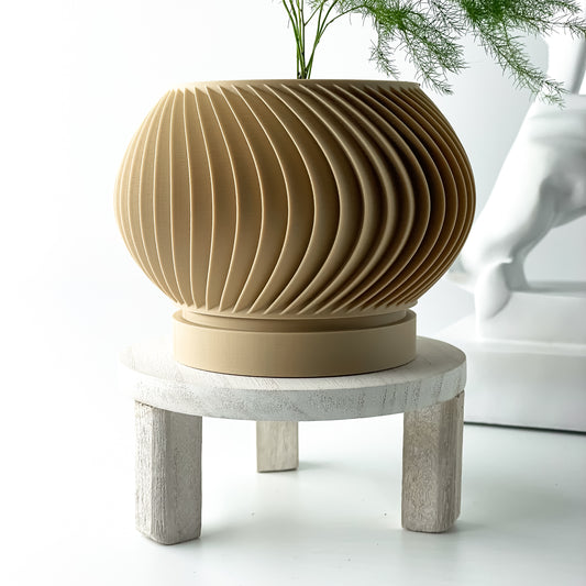 The Caleth Interior Planter Pot with Drainage Tray