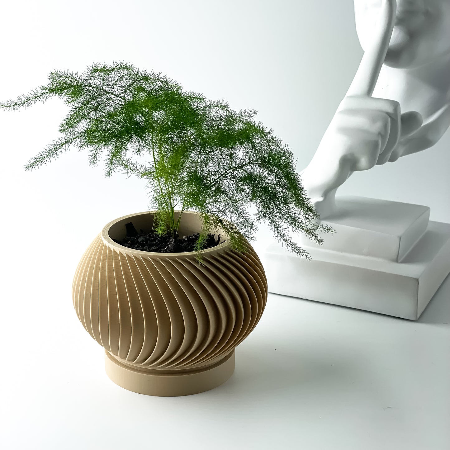The Caleth Interior Planter Pot with Drainage Tray