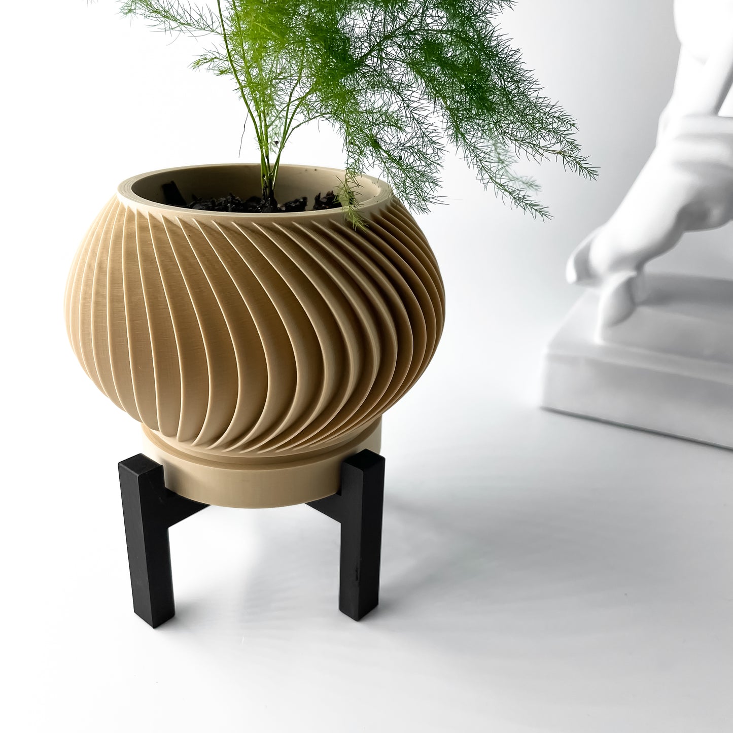 The Caleth Interior Planter Pot with Drainage Tray