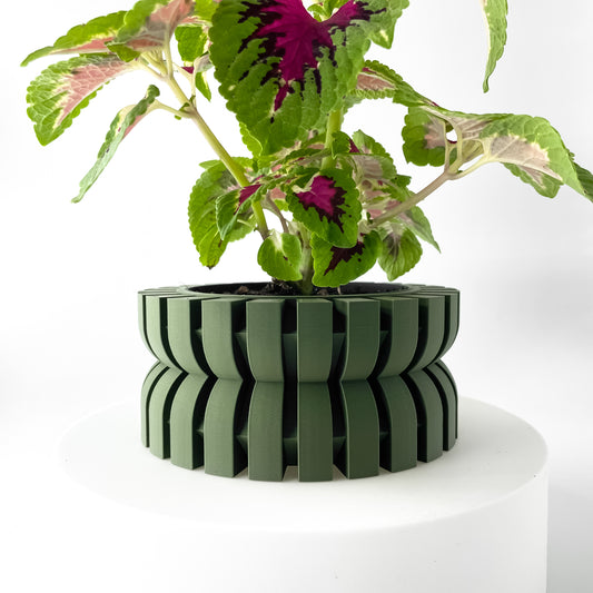 The Griva Interior Planter Pot with Drainage Tray