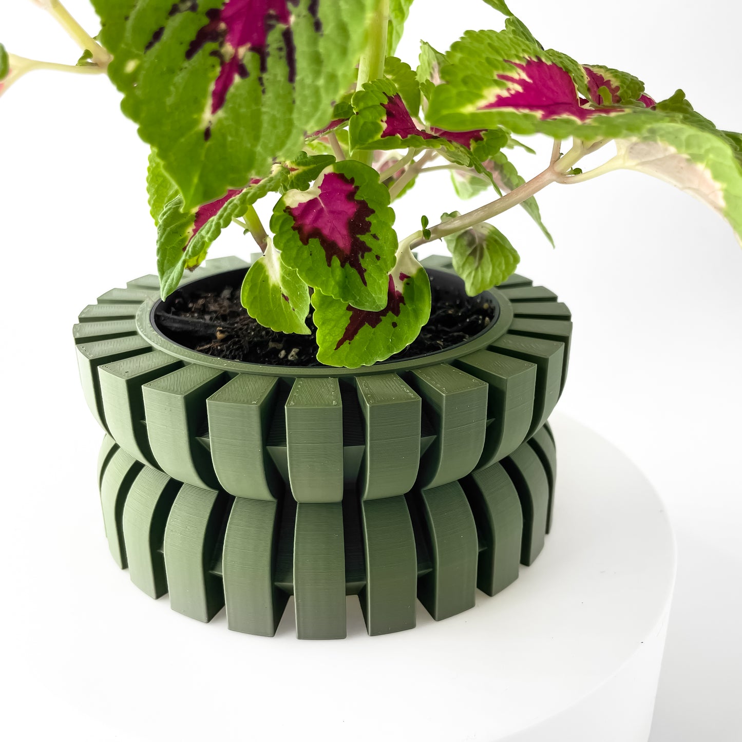 The Griva Interior Planter Pot with Drainage Tray