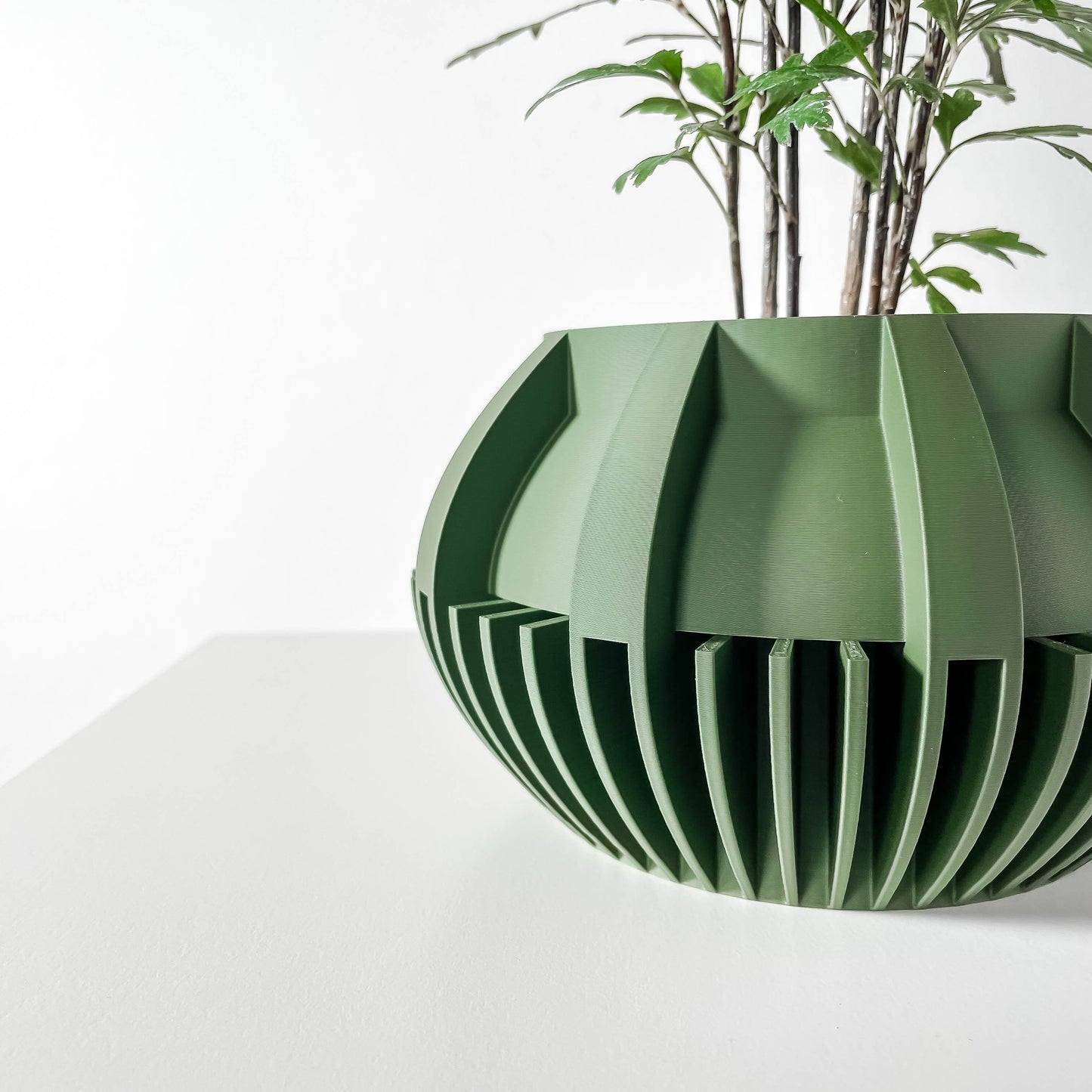 The Loso Interior Planter Pot with Drainage Tray
