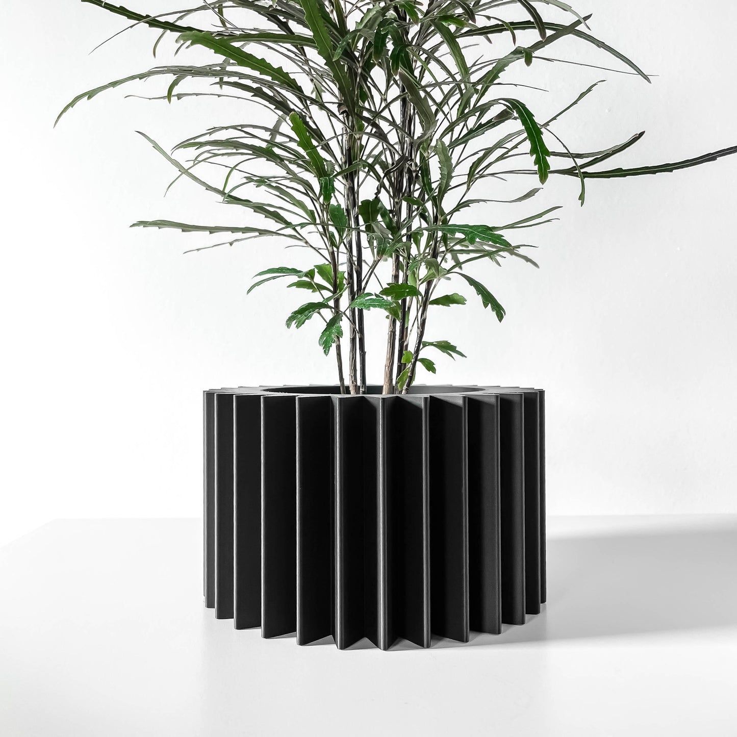 The Tuno Interior Planter Pot with Drainage Tray