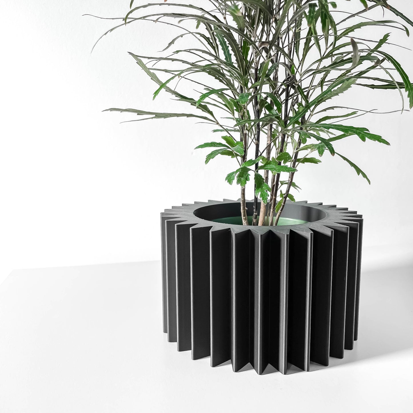 The Tuno Interior Planter Pot with Drainage Tray