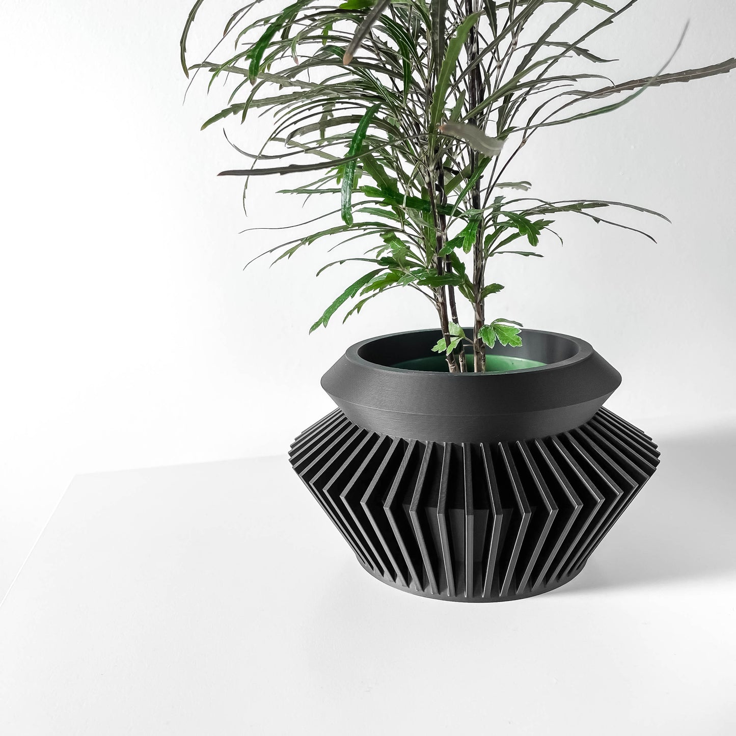 The Quano Interior Planter Pot with Drainage Tray