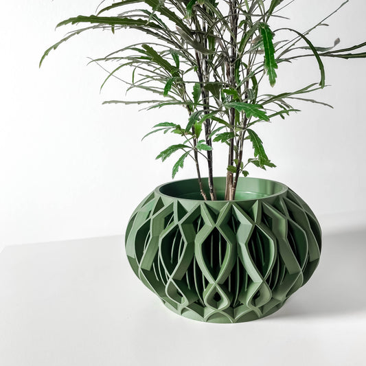 The Octa Interior Planter Pot with Drainage Tray